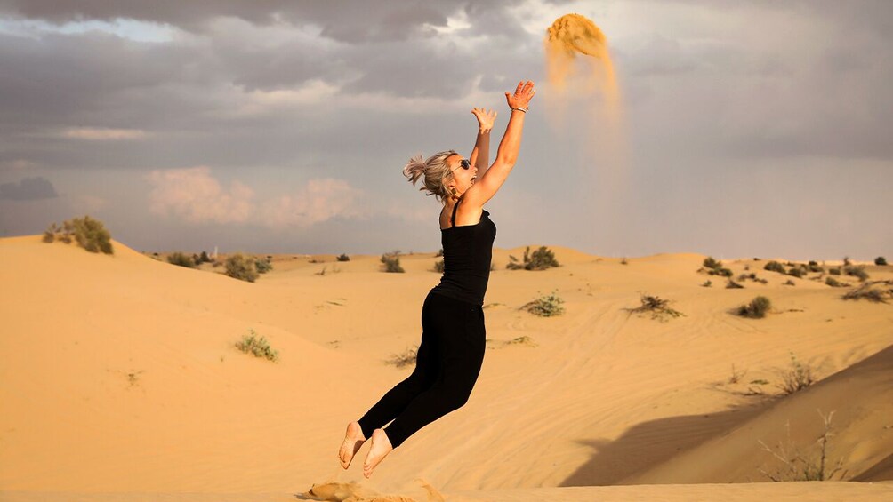 Dubai Sunset Camel Trek with BBQ Dinner