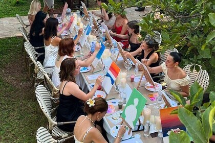 Sip and Paint in the Tortola Park Small Group