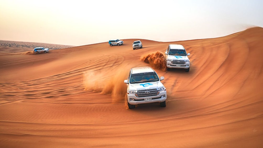 Dubai Morning Safari: Red Dunes, Sandsurf, Camels & Brunch 