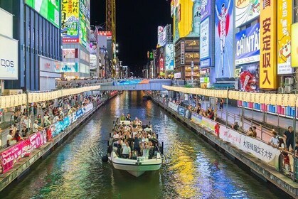 Osaka Dotonbori River Cruise with Glico Sign