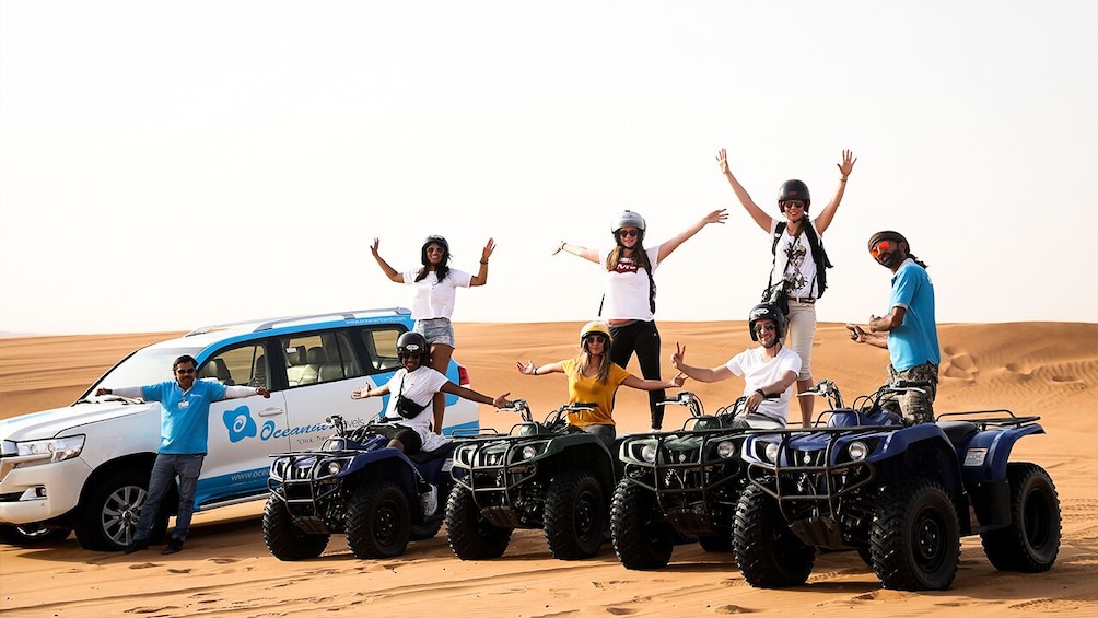 Dubai Morning Quad Bike Tour with Sandboarding & Camel Ride