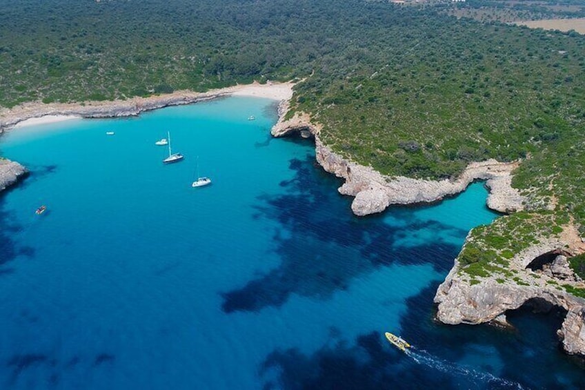 Boat trip through Virgin Coves of Mallorca