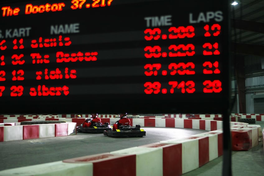 Reader board and go kart track in Dubai