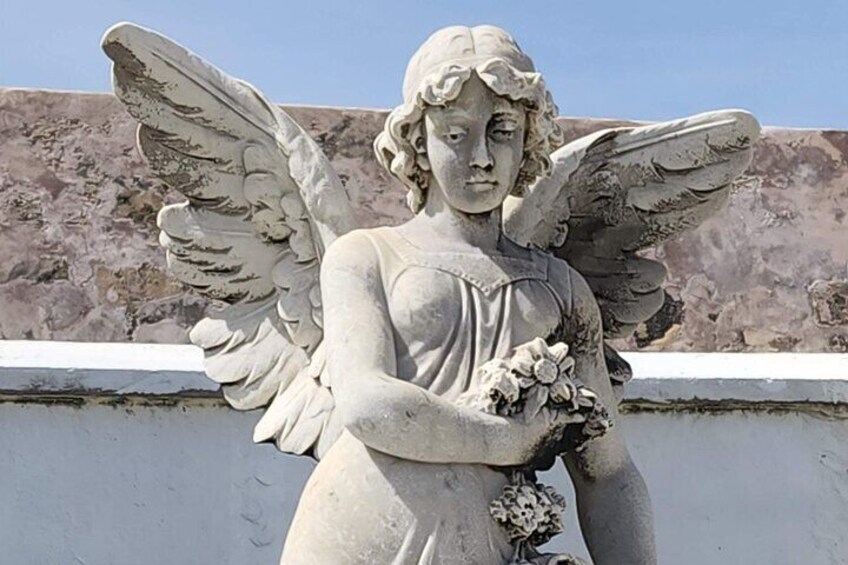 Angel at Santa Maria de Paziz Cemetery