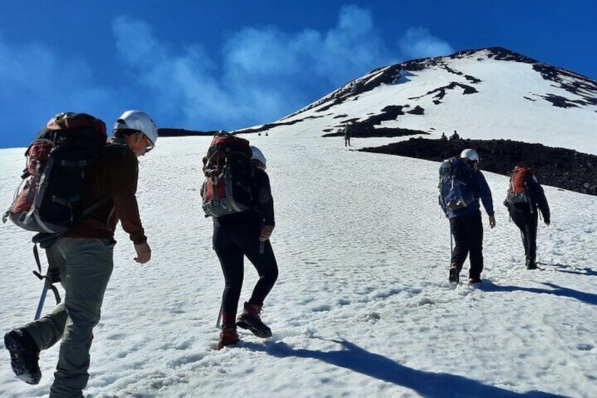 Full Day Mountaineering to Villarrica Volcano from Bucán