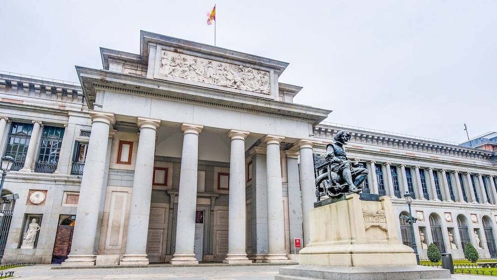 Outside the Prado Museum in Madrid