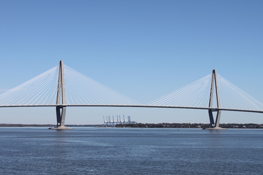 Bridge in Charleston Harbor in South Carolina