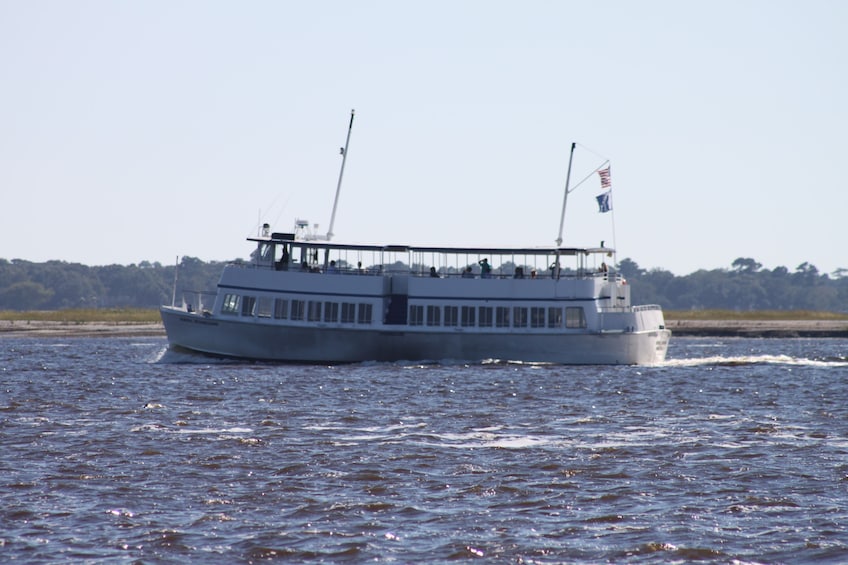 Boat in Charleston Harbor in South Carolina