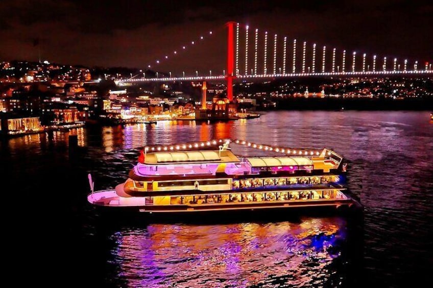 Bosphorus Night Cruise with Dinner, Live Performances and DJ