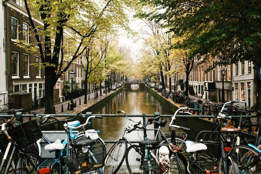 Beautiful morning view of Amsterdam