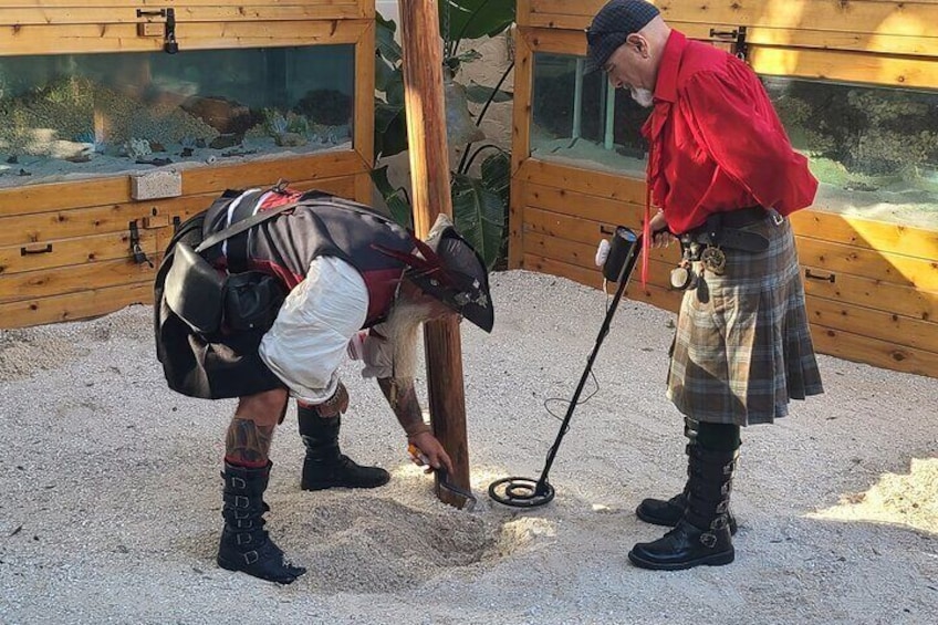 EXPLORE OUR TREASURE BEACH, HUNT FOR ARTIFACTS FROM "THE CHARLOTTE" WITH METAL DETECTORS ... KEEP TREASURE YOU FIND!