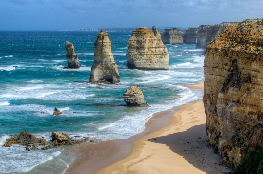Rock formations along the coast in Australia