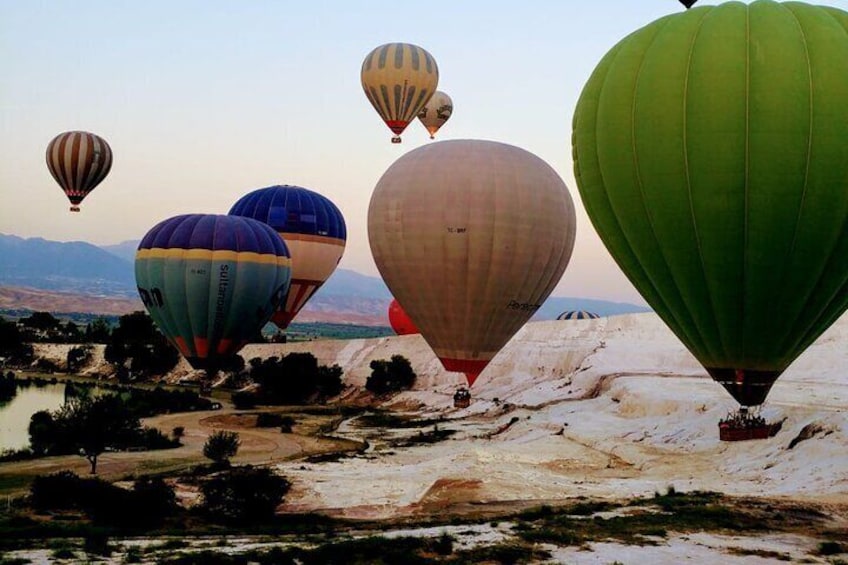 Full Day Pamukkale Tour and Hot Air Balloon Ride from Antalya