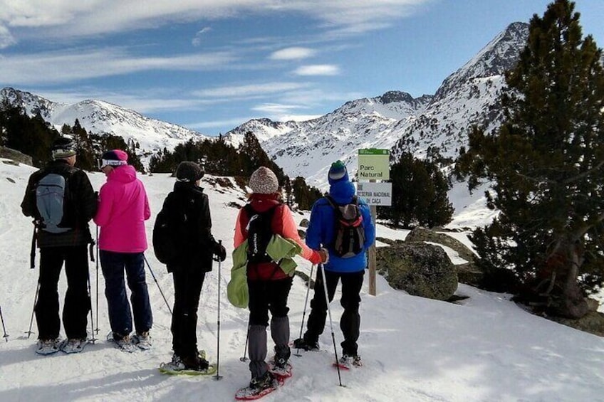 Guided Snowshoe Route in the National Park