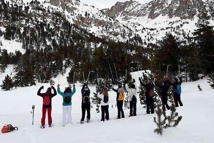 Guided Snowshoe Route in the National Park in the Pyrenees