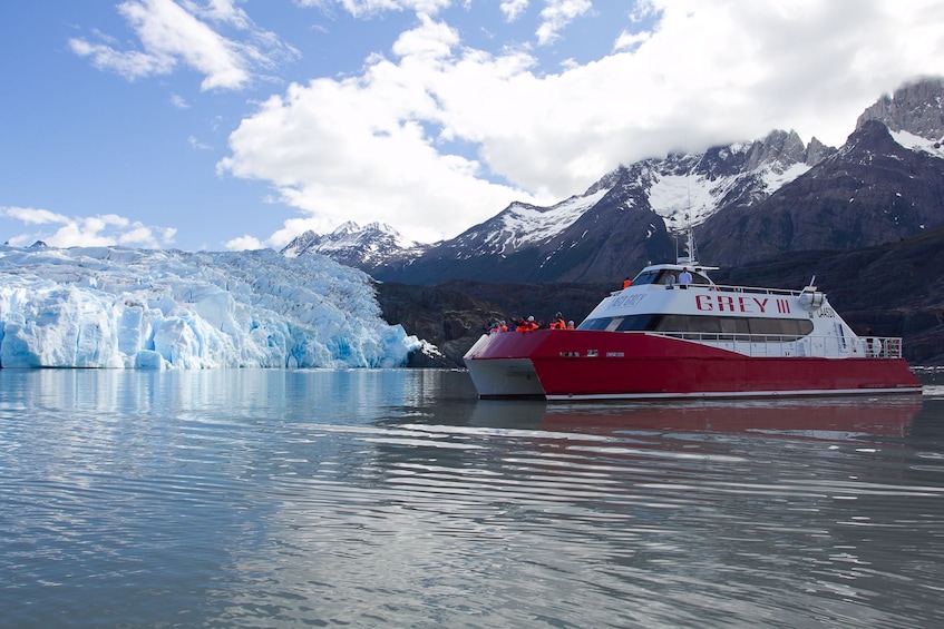 Glacier tour boat in Puerto Natales