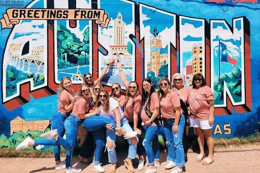 Austin Murals and Mimosas Roofless BYOB Party Bus Tour + FREE Photoshoot