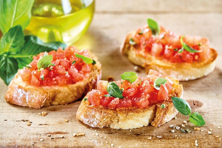 Bruschetta served in Chianti