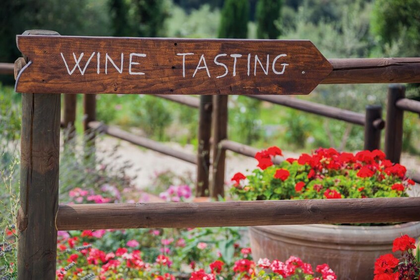 Wine tasting sign
