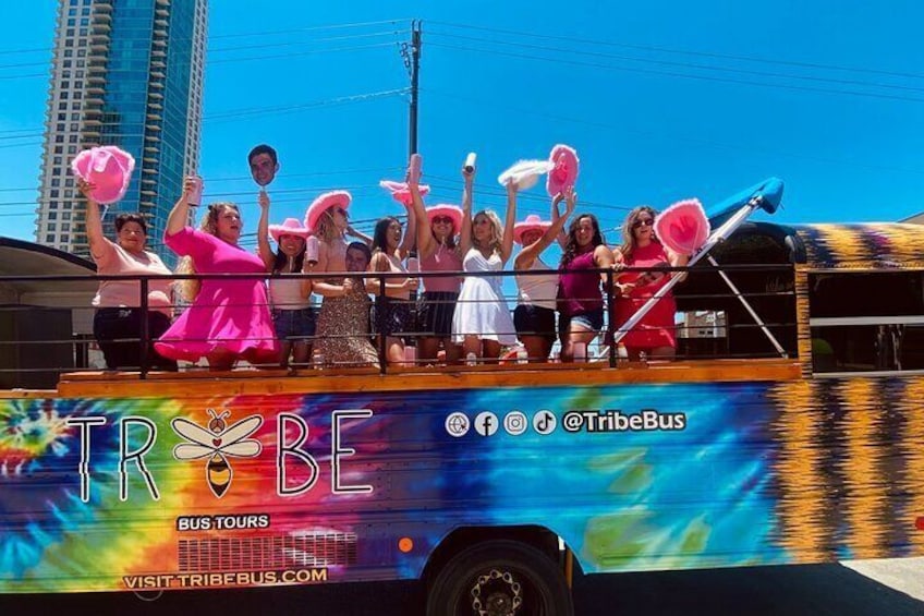 BYOB Roofless Party Bus Tour in Downtown Austin (20 Person Max)