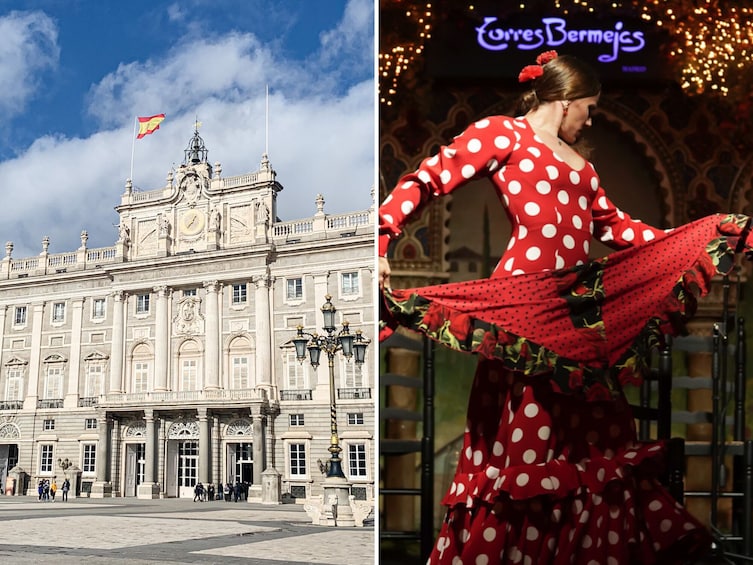 Royal Palace of Madrid Guided Tour and Flamenco Show with Tapas