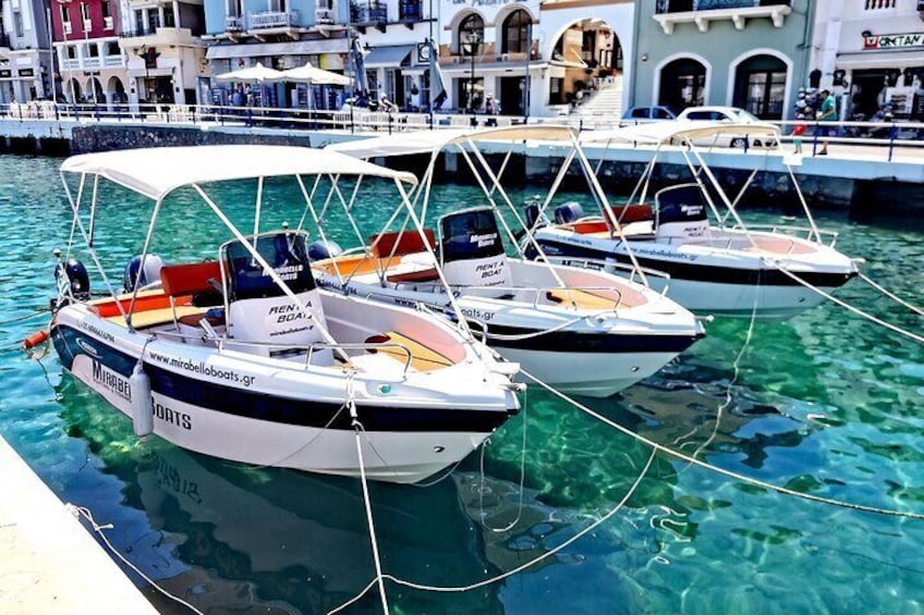 4-Hour Private Boat Rental Without Skipper at Agios Nikolaos