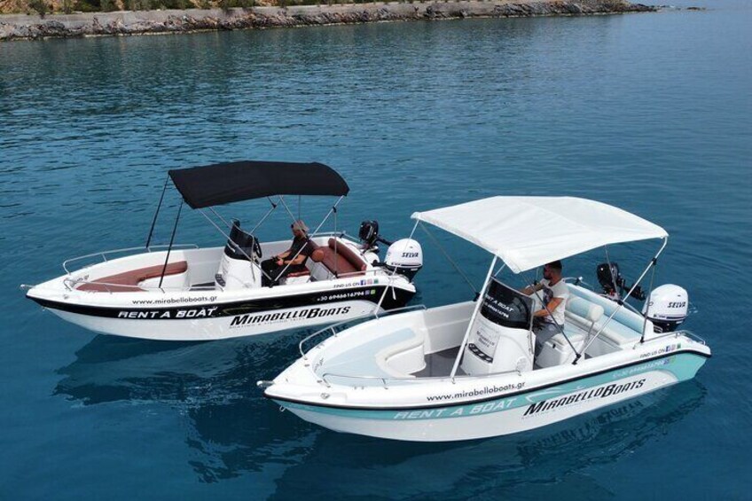 4-Hour Private Boat Rental Without Skipper at Agios Nikolaos