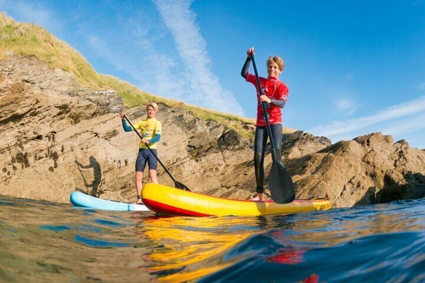 Paddleboarding in Newquay's Coastline