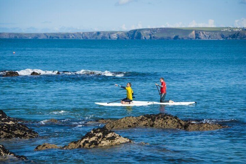 Paddleboarding in Newquay's Coastline