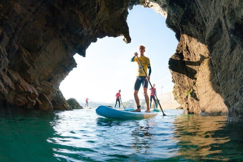 Paddleboarding in Newquay's Coastline