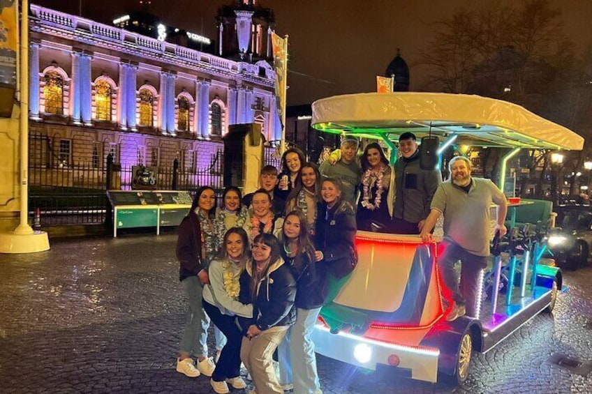 Luxury Pedal Pub Tour of Belfast City (Individual Seat)