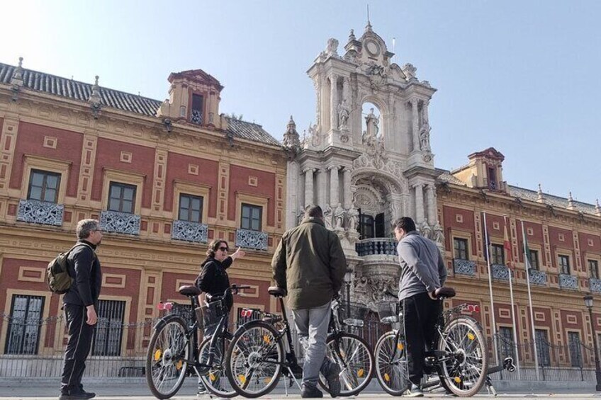 Seville bike tour with a guide in English or French.