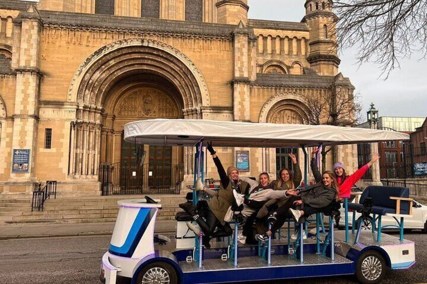 Luxury Pedal Pub Tour of Belfast City (Exclusive bike of 15 passengers)