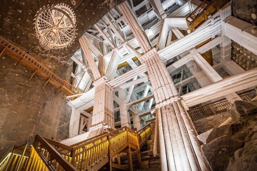 Wooden stairs - Wieliczka Salt Mine