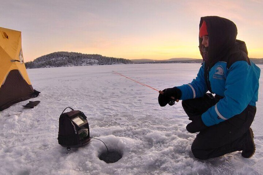 Using sonar in ice fishing is makes the fishing interesting and effective.