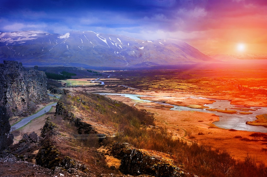 Breathtaking views of Þingvellir in Iceland