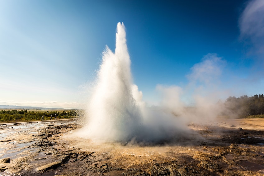 Stunning view of Geysir in  Iceland 
