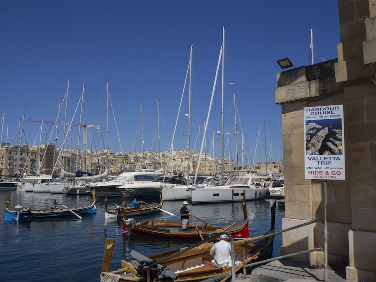 Boats docked at the marina in Three Cities Malta