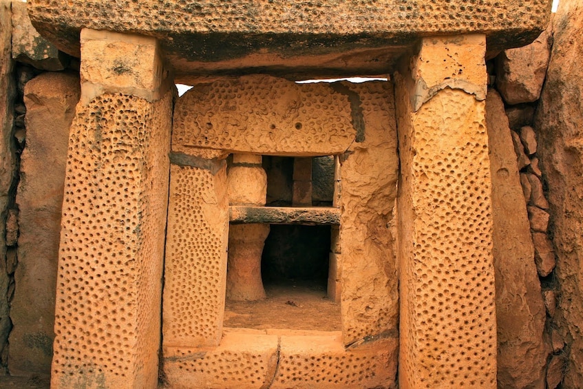 Mnajdra on the southern coast of the Mediterranean island of Malta