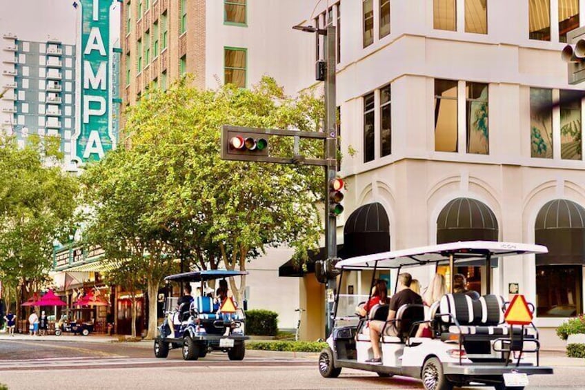 Guided Tampa Sightseeing Tour in a Deluxe Street Legal Golf Cart