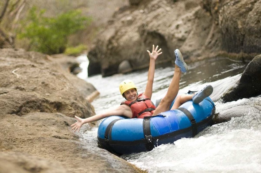 Woman River Tubing down Rio Colorado