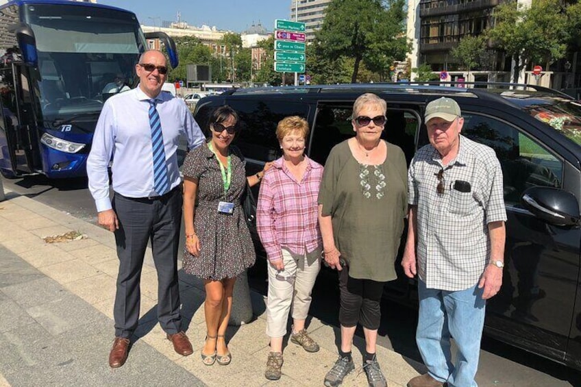 Jacqueline and our driver Angel with some customers