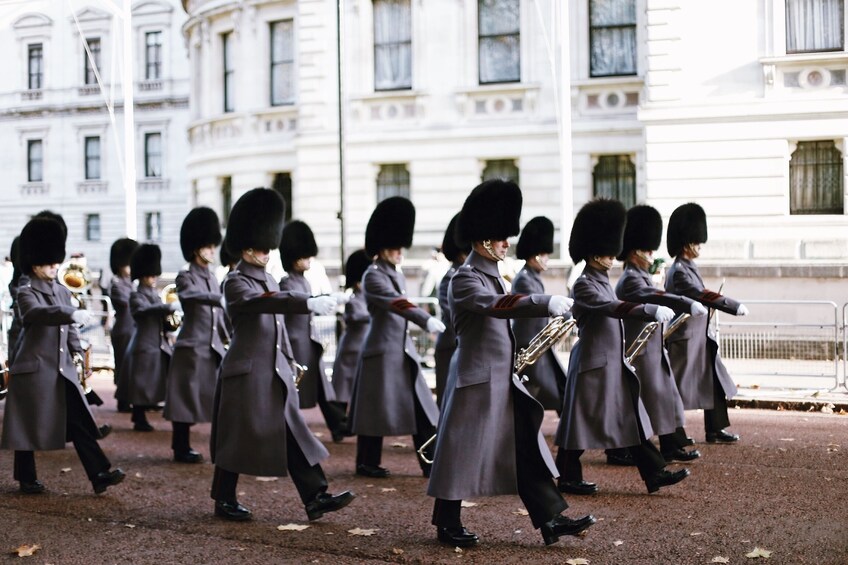 Royal guard marching band in London