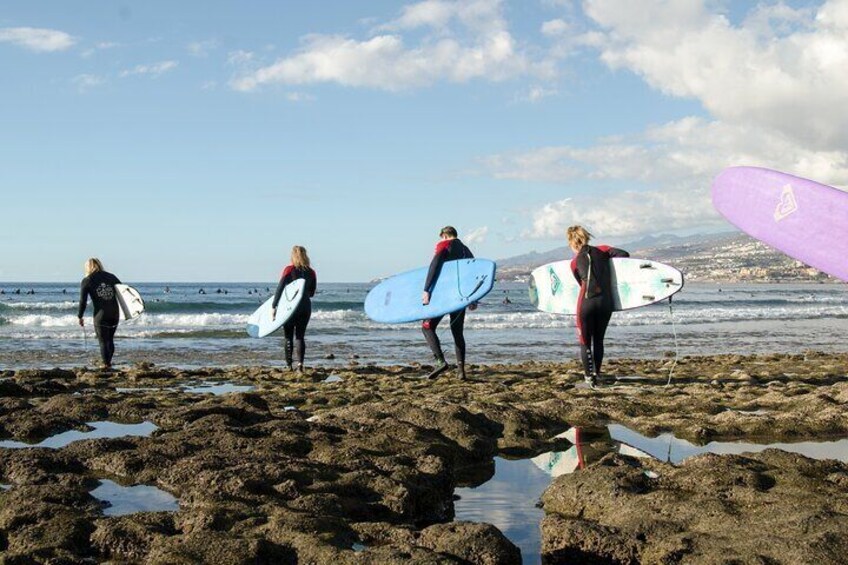 Small-Group Surf Lesson in Playa de las Americas