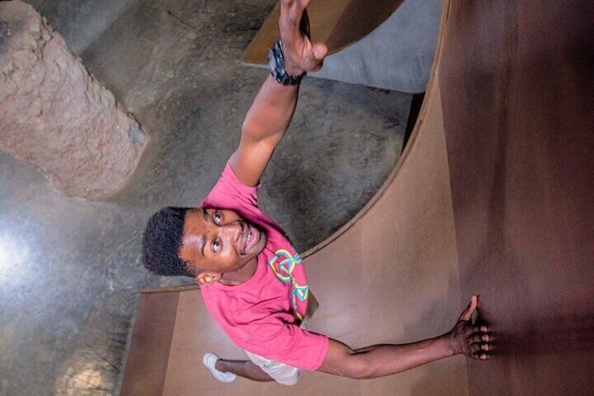 Discover your inner ninja warrior by conquering one of the three warped walls.