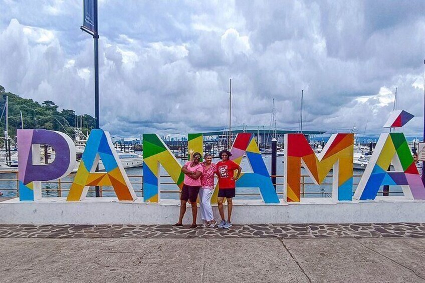 Infront of the Panama Sign.