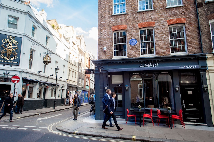 Street view of London's famous Soho district

