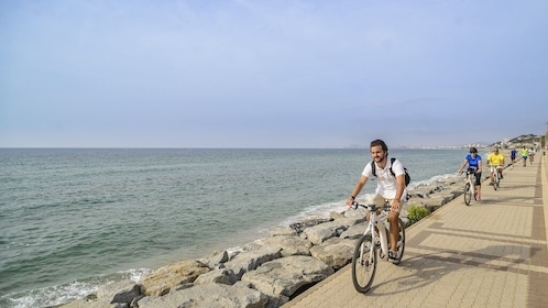 eBike privada desde la costa de Barcelona hasta los viñedos, visita a bodeg...