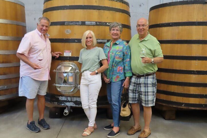 Winery cellar tour and education.