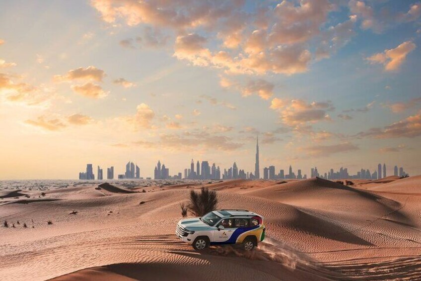 Dubai Desert Safari: Camel Ride, Sandboarding, BBQ & House Drinks